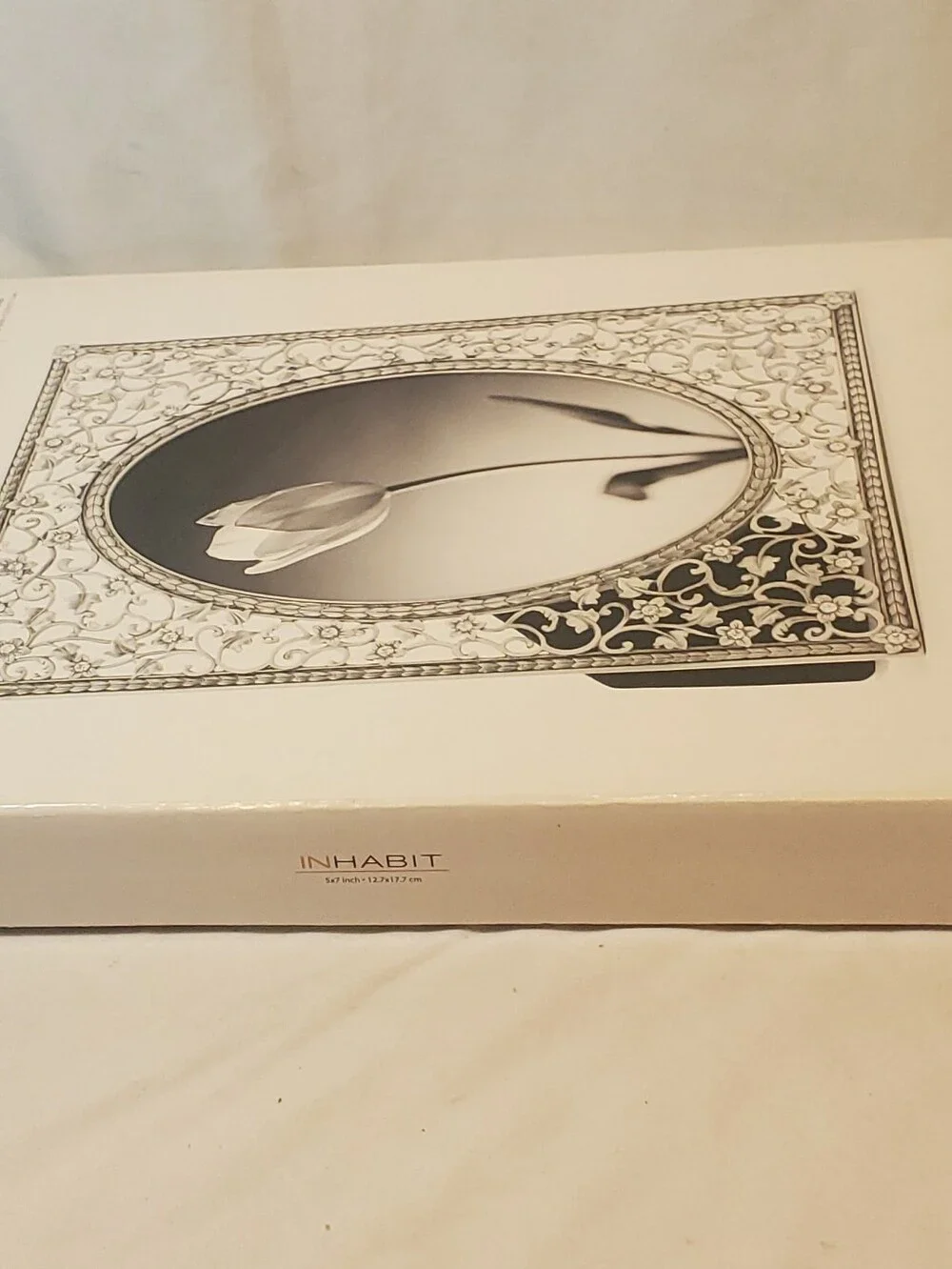 Inhabit Vtg 2006 Silver Pewter Ornate Filigree Freestanding Picture Frame Macys